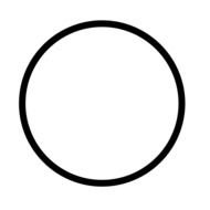 Black and white drawing of the normal circle clipart