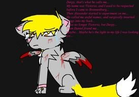 graphic illustration of beaten cat