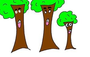 cartoon trees as a graphic illustration