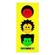 Moody Stoplight Trio Vertical Faces With Label Full Color Rack Card