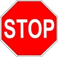 WHITE Stop Sign Clip Art drawing