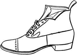 Shoe Black And White drawing