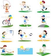 Cartoon Characters Playing Sports