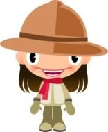 picture of a girl in camouflage clothes