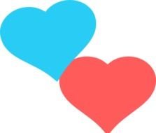 Two Hearts Clip Art N9