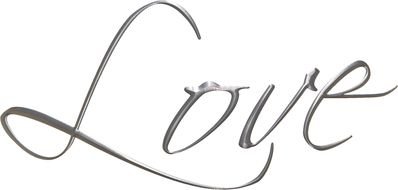 Beautiful "Love" word clipart