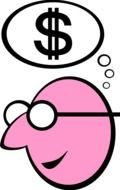 Thinking About Money Clip Art N2