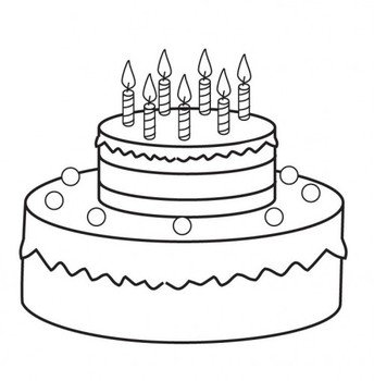 Color Cake Coloring Pages