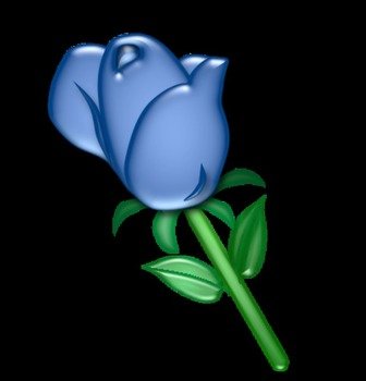 Blue Rose Clip Art N4