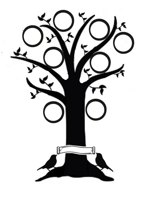 Family Tree with bird drawing