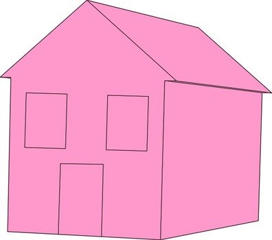 Cartoon House Building Clip Art