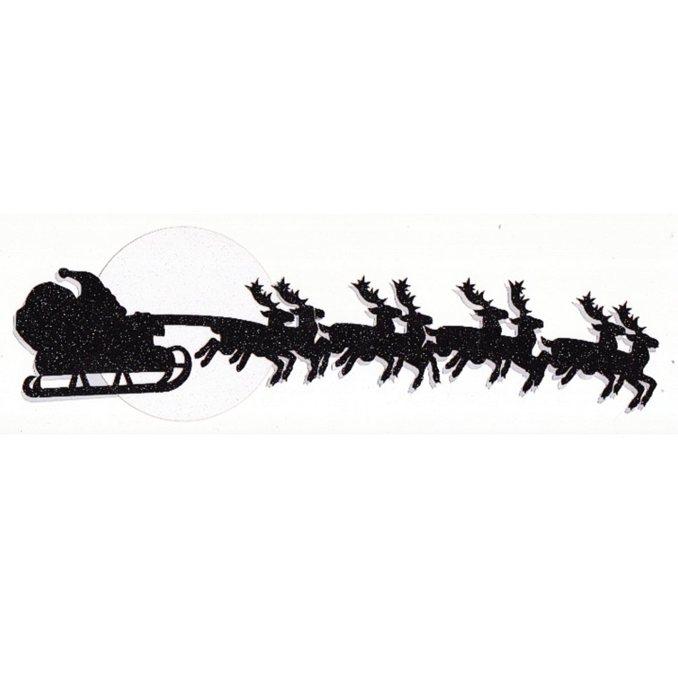 Santa Sleigh Silhouette N2
