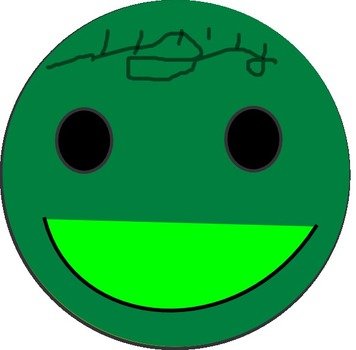 Green Smiley Face Clip Art N10