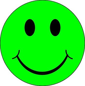 Green Smiley Face Clip Art N11