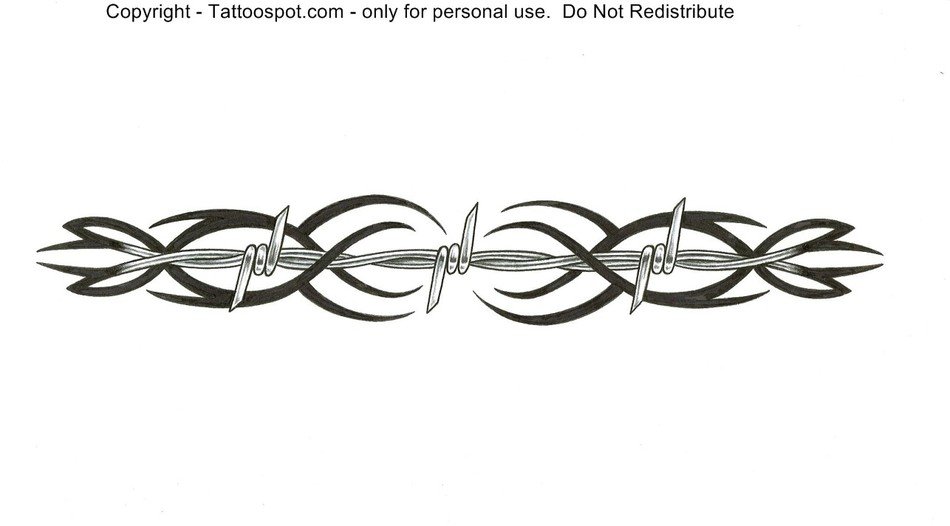 Barb Wire Tattoo Designs For Men