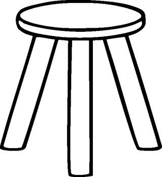 Three Legged Stool Clip Art N2