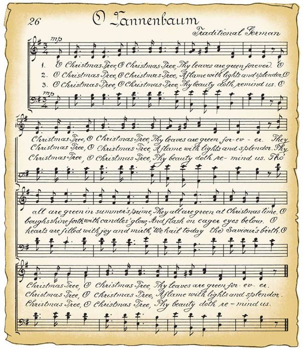 Christmas Sheet Music Clip Art