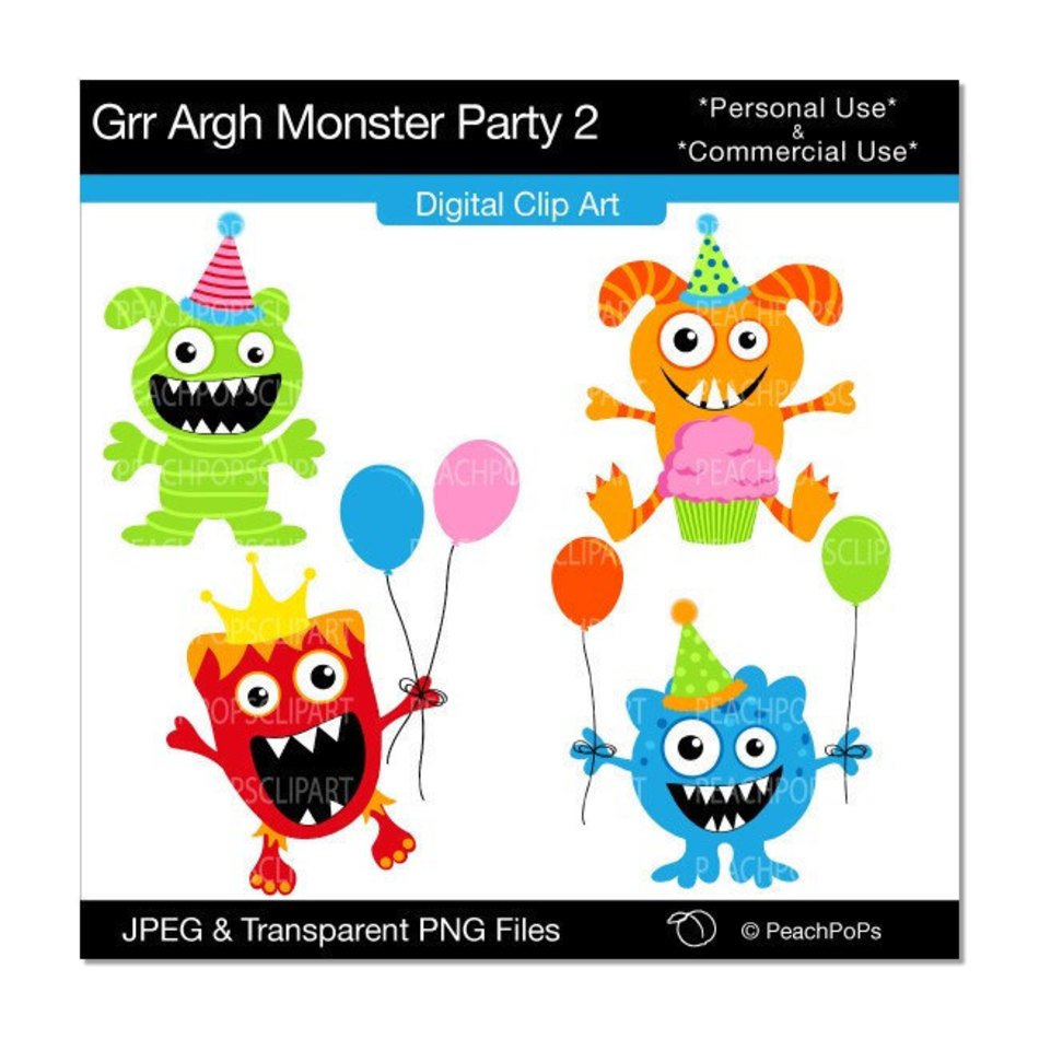 Cute Monster Clip Art N25