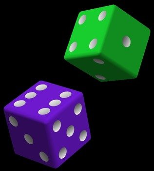 Green And Purple Dice 600px Clipart