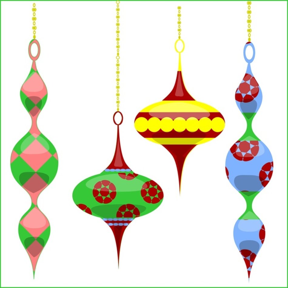 Christmas Tree Ornaments Clip Art N10