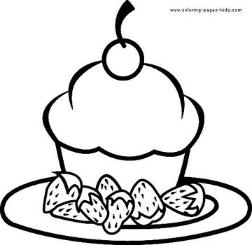 Cupcake Coloring Pages N3
