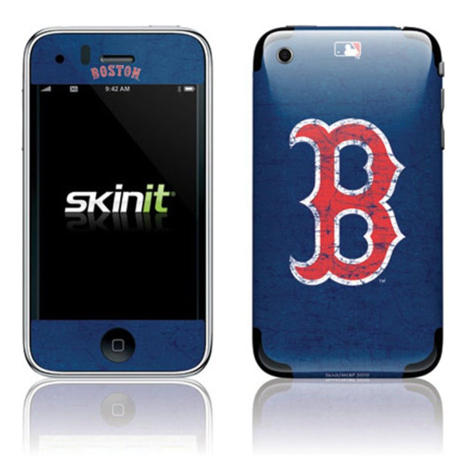 Boston Red Sox Navy Blue IPhone 3G 3GS Distressed Skin
