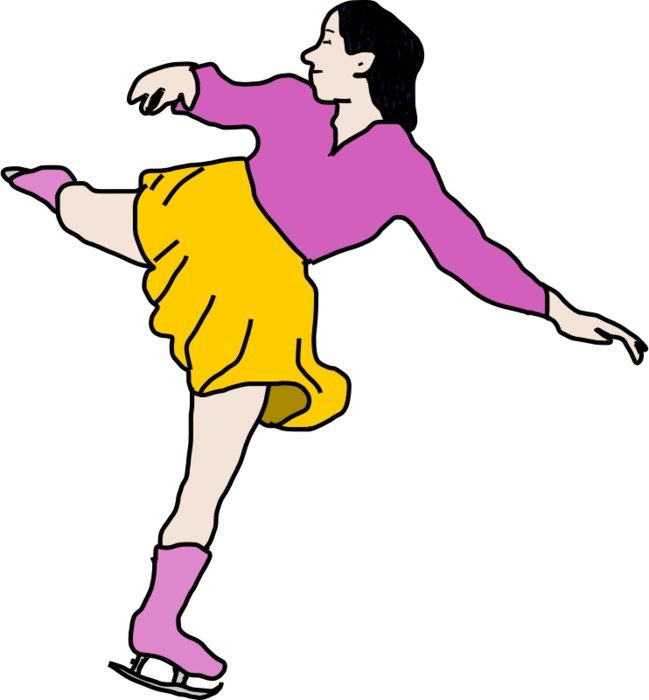 Ice Skating as a picture for a clipart