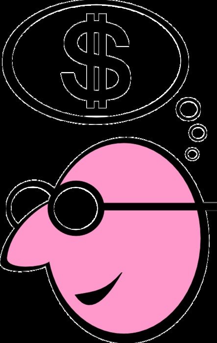Thinking About Money Clip Art N2