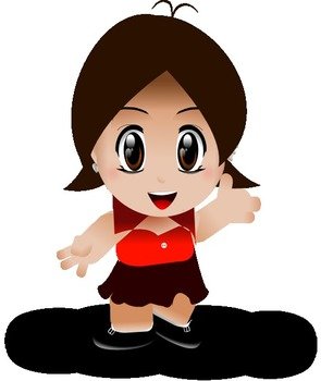 Cartoon Girl Clip Art N21