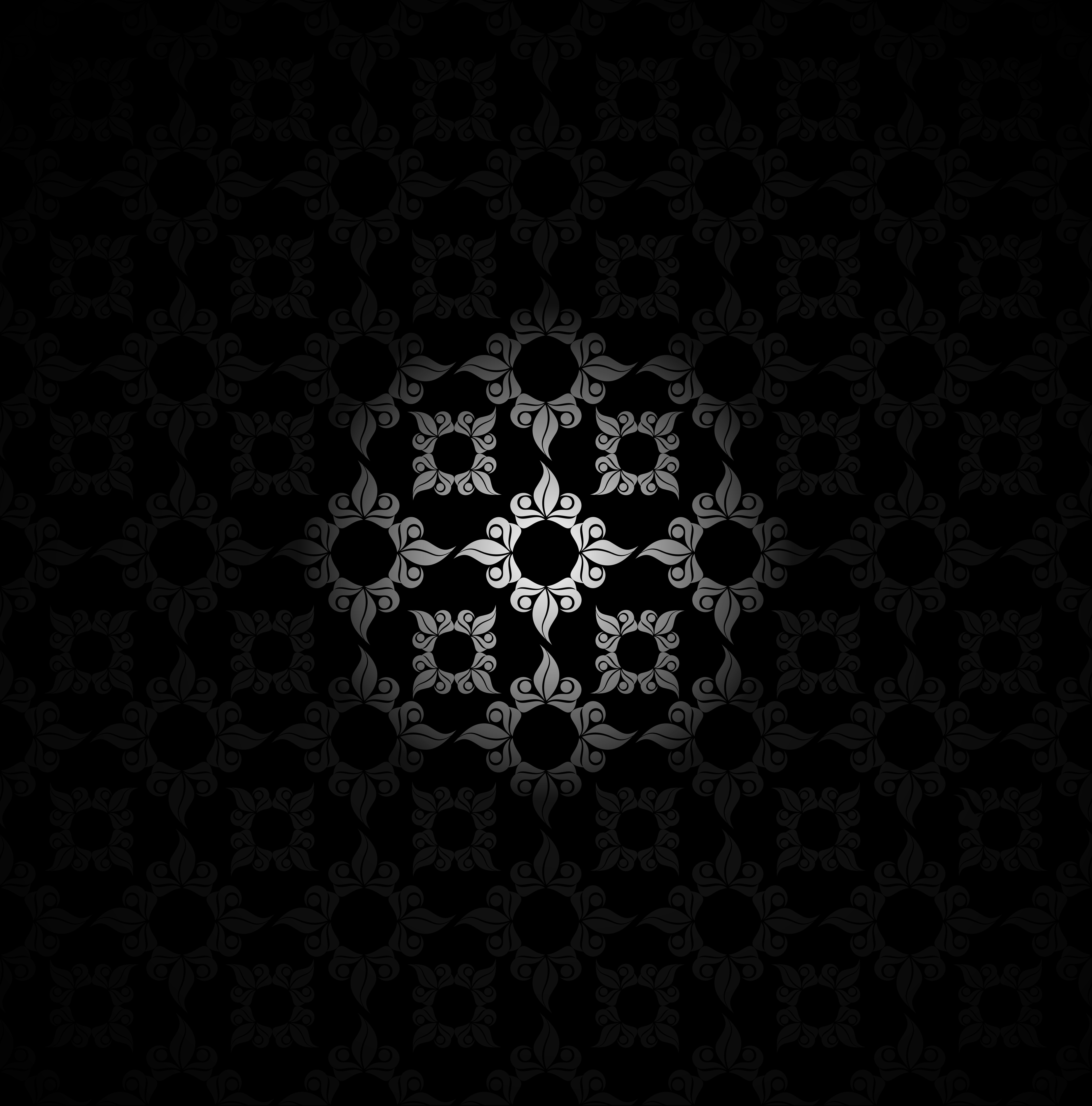 Baroque black and white design free image download