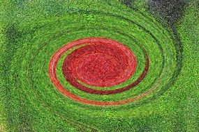green red swirl