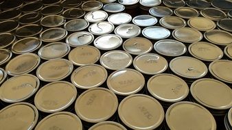 mason jar canning lids shiny