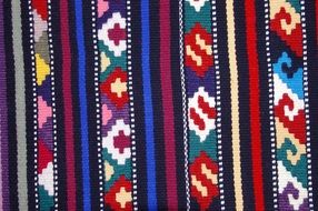 colorful textiles in ethnic style
