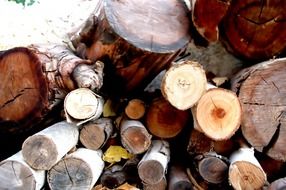 wood stack background winter fire