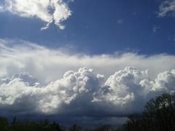 storm cloud sky blue white