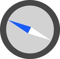painted compass