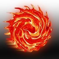 wheel fire round background flames