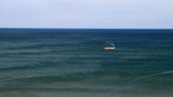 background blue boat historic