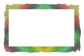 frame picture floral rainbow