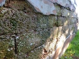 wall old stone structure