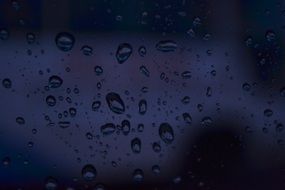 raindrops glass dark background