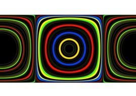 abstract wave pattern colorful light circles lines
