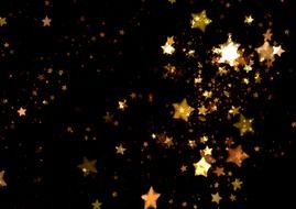 stars on the black background