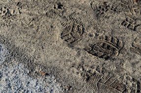 track mud the background earth