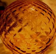 glass amber patterned light cover