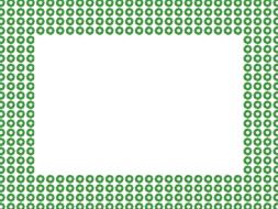 frame with green circles