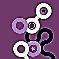 abstract circles on purple background