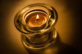 background with flaming candle