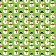 christmas snowman green background