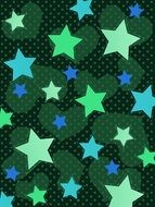background star heart pattern